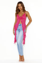 City Escape Mesh Top Pink