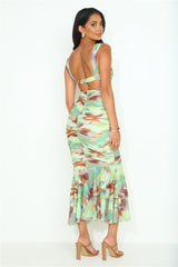 Cool With That Mesh Maxi Dress Green