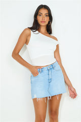 In My Cart Off Shoulder Crop Top White