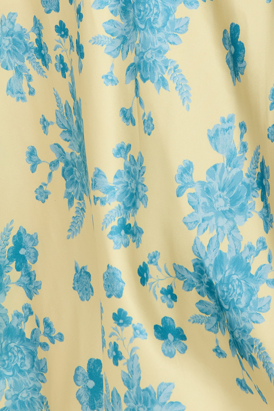 Love Signs Halter Satin Maxi Dress Yellow