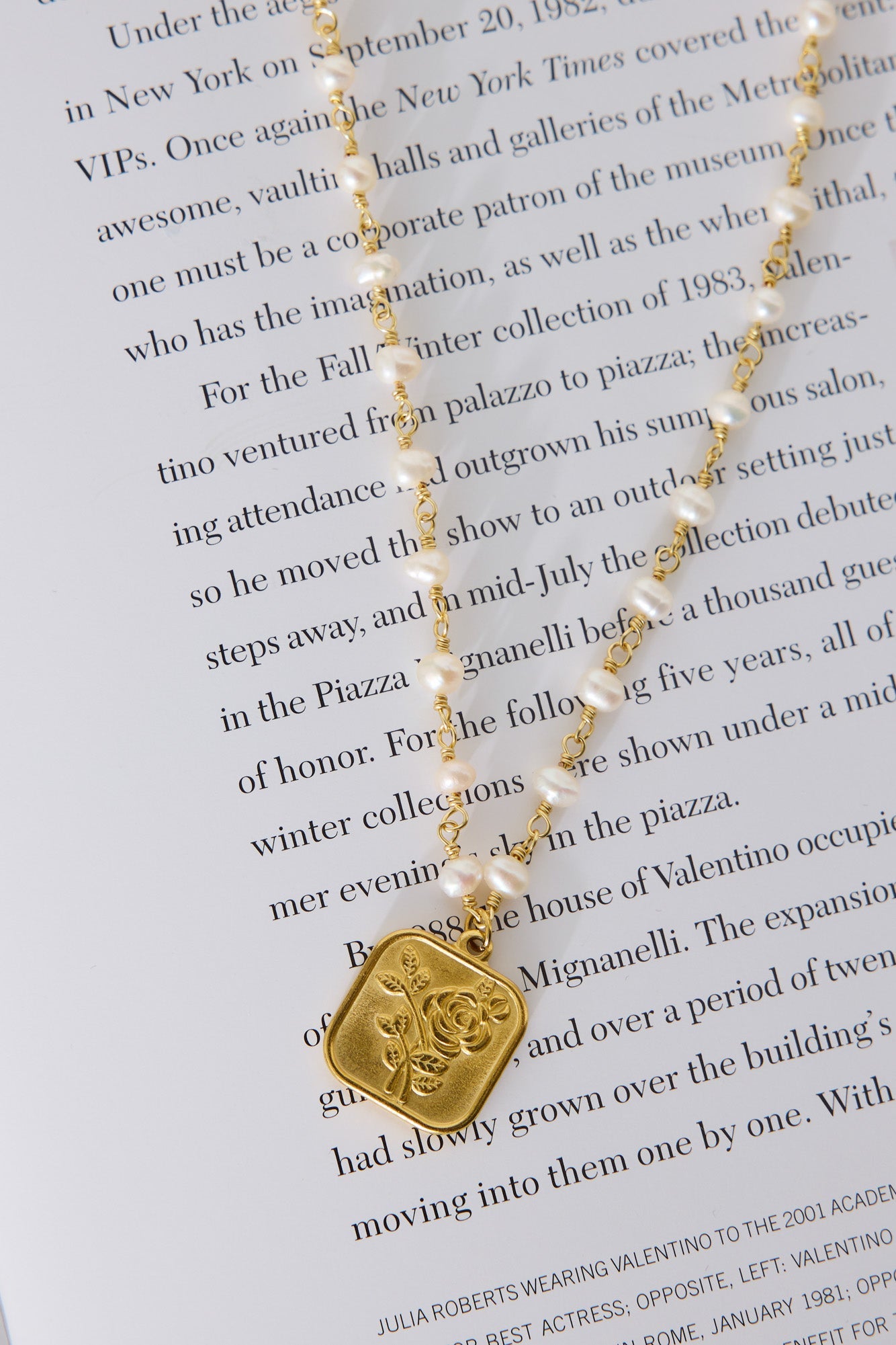 18k Gold Plated Sabrina Beaded Necklace Gold