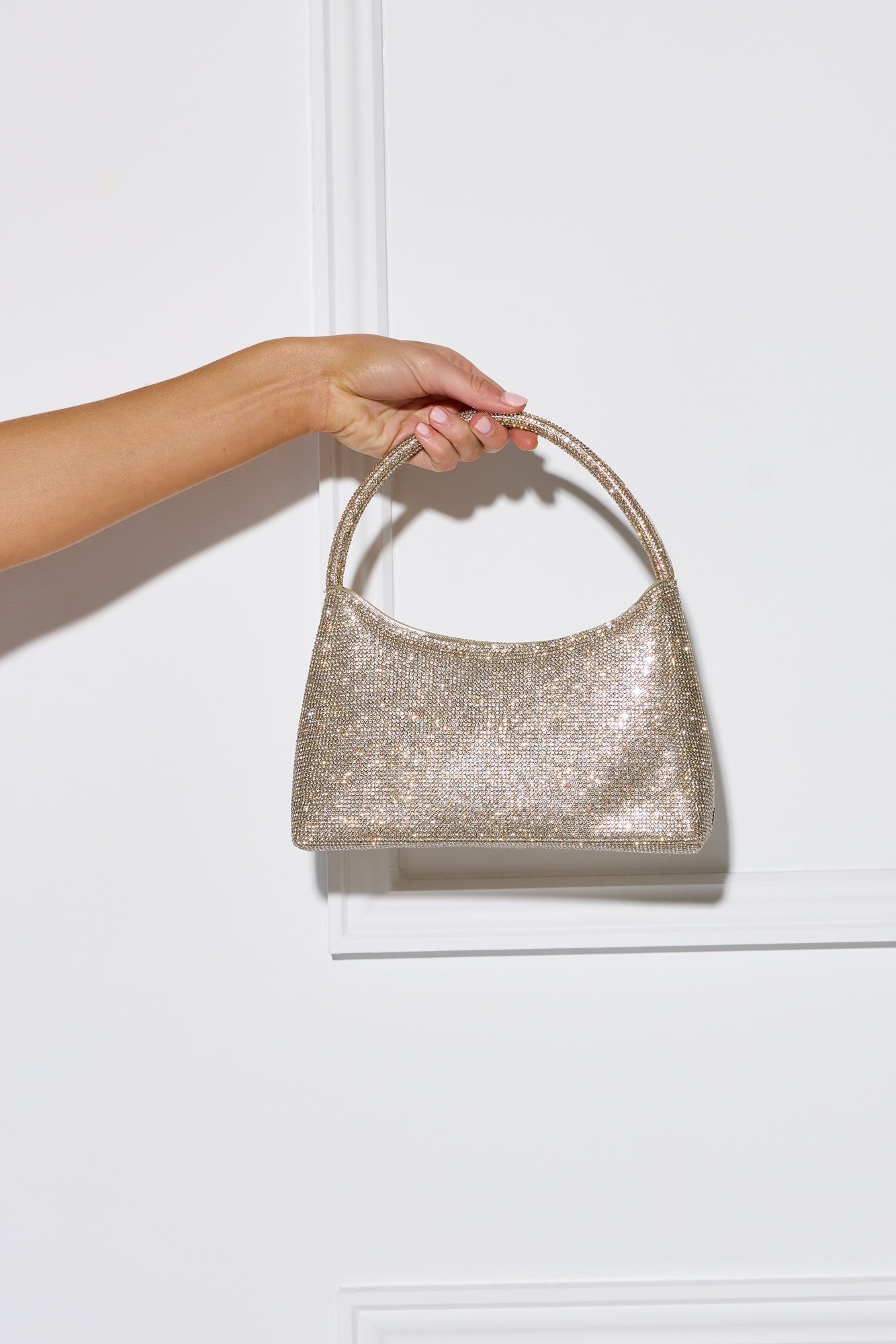 Evening Glam Diamante Bag Gold