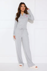 Cloud Nine Long Sleeve Pyjama Top Grey
