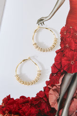 18k Gold Plated Haysle Hoop Earrings Gold