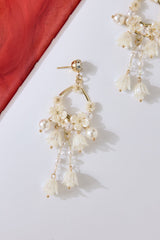 18k Gold Plated Sparkle Pearl Earrings Gold