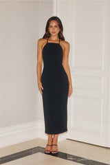 Chic In Barcelona Midi Dress Black