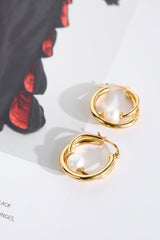 18k Gold Plated Amber Tide Earrings Gold