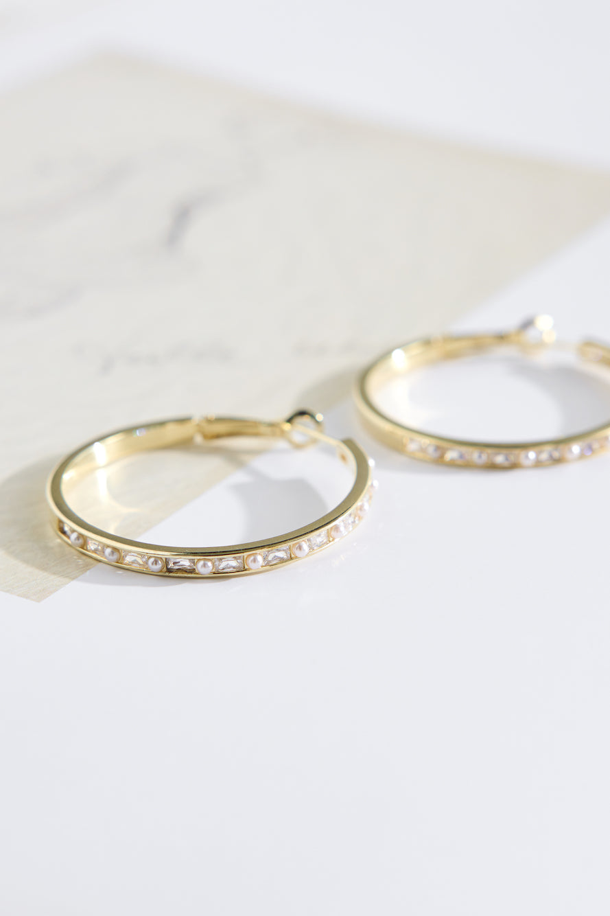 18k Gold Plated Dove Hoop Earrings Gold