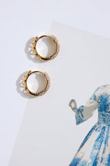 18k Gold Plated Amber Earrings Gold
