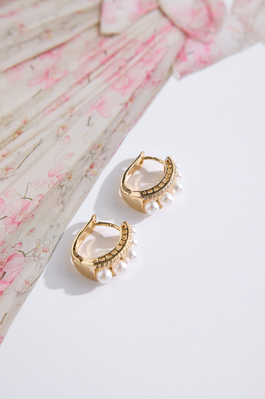 18k Gold Plated Becca Earrings Gold