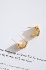18k Gold Plated Citrine Earrings Gold