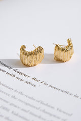18k Gold Plated Citrine Earrings Gold