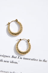 18k Gold Plated Ashanti Hoop Earrings Gold