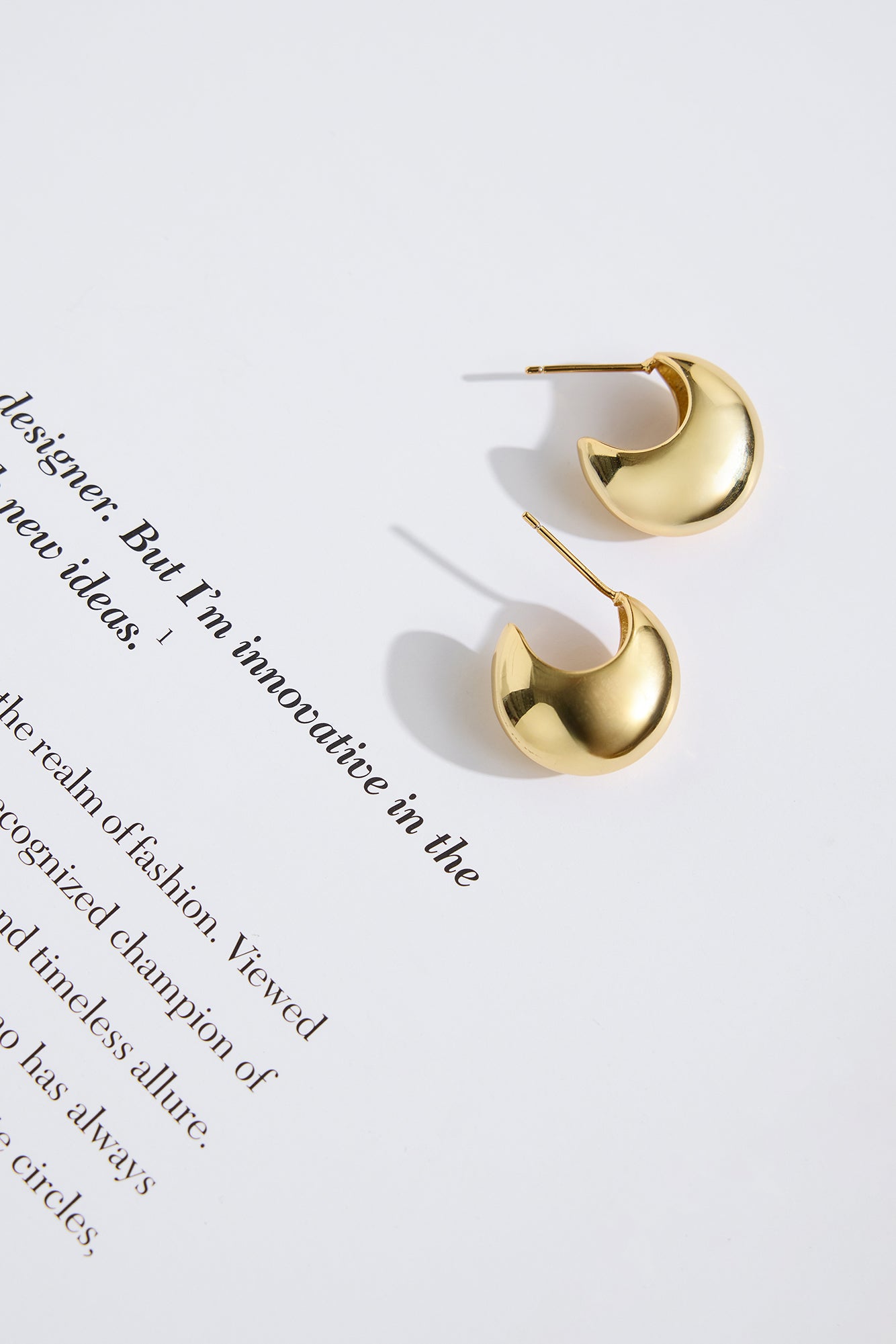 18k Gold Plated Cocoa Earrings Gold