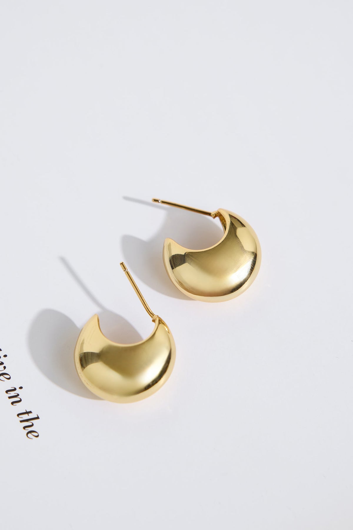 18k Gold Plated Cocoa Earrings Gold