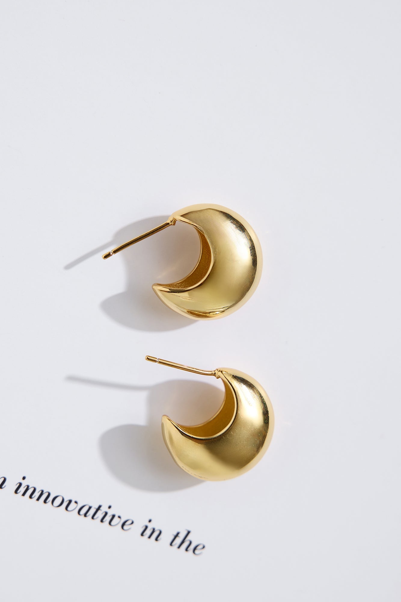 18k Gold Plated Cocoa Earrings Gold