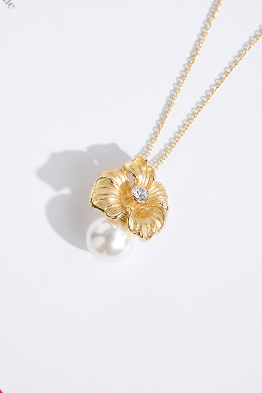 Flower Friend Necklace Gold