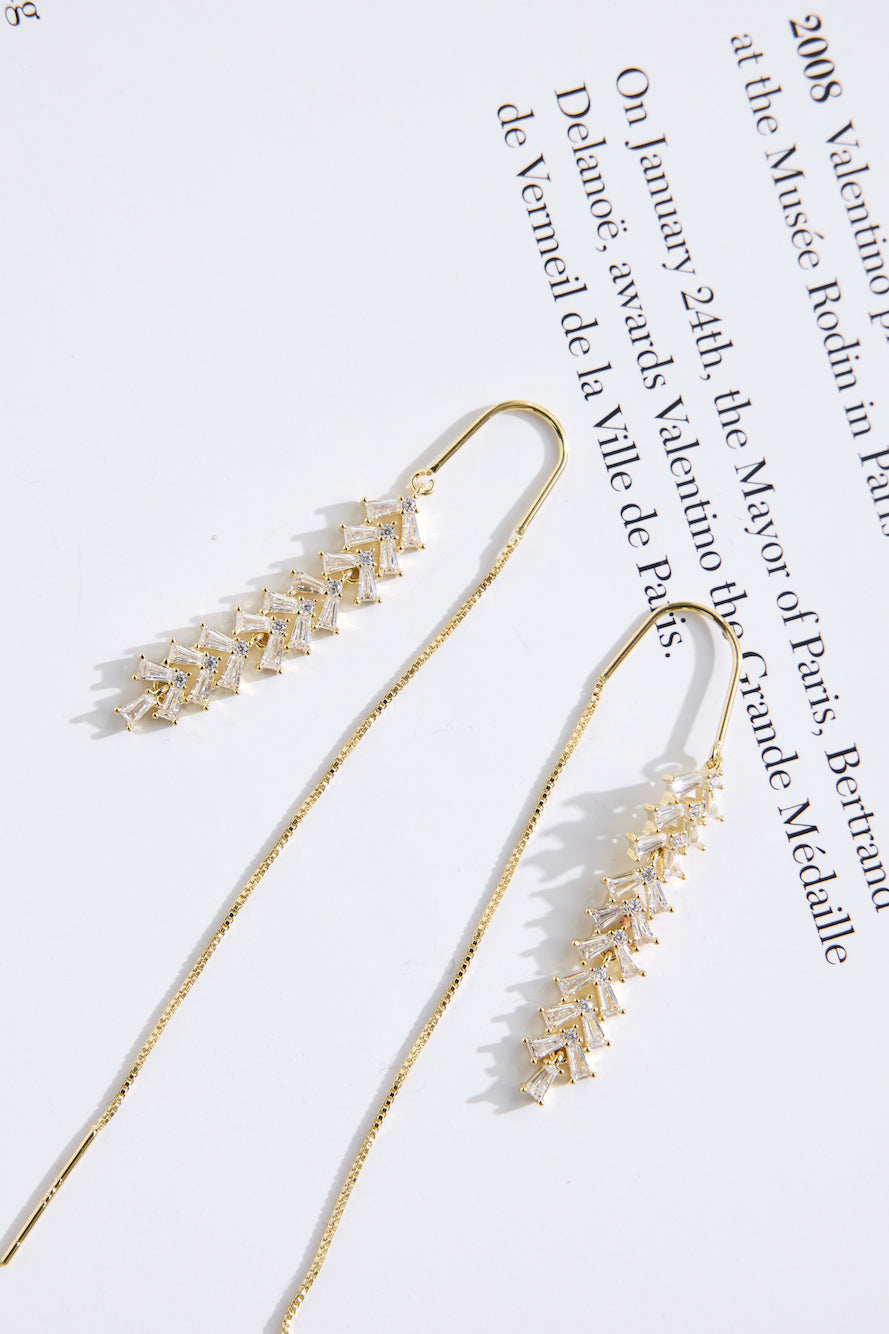 18k Gold Plated Embellish Earrings Gold