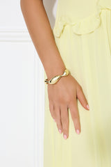 18k Gold Plated Stefania Cuff Bracelet Gold