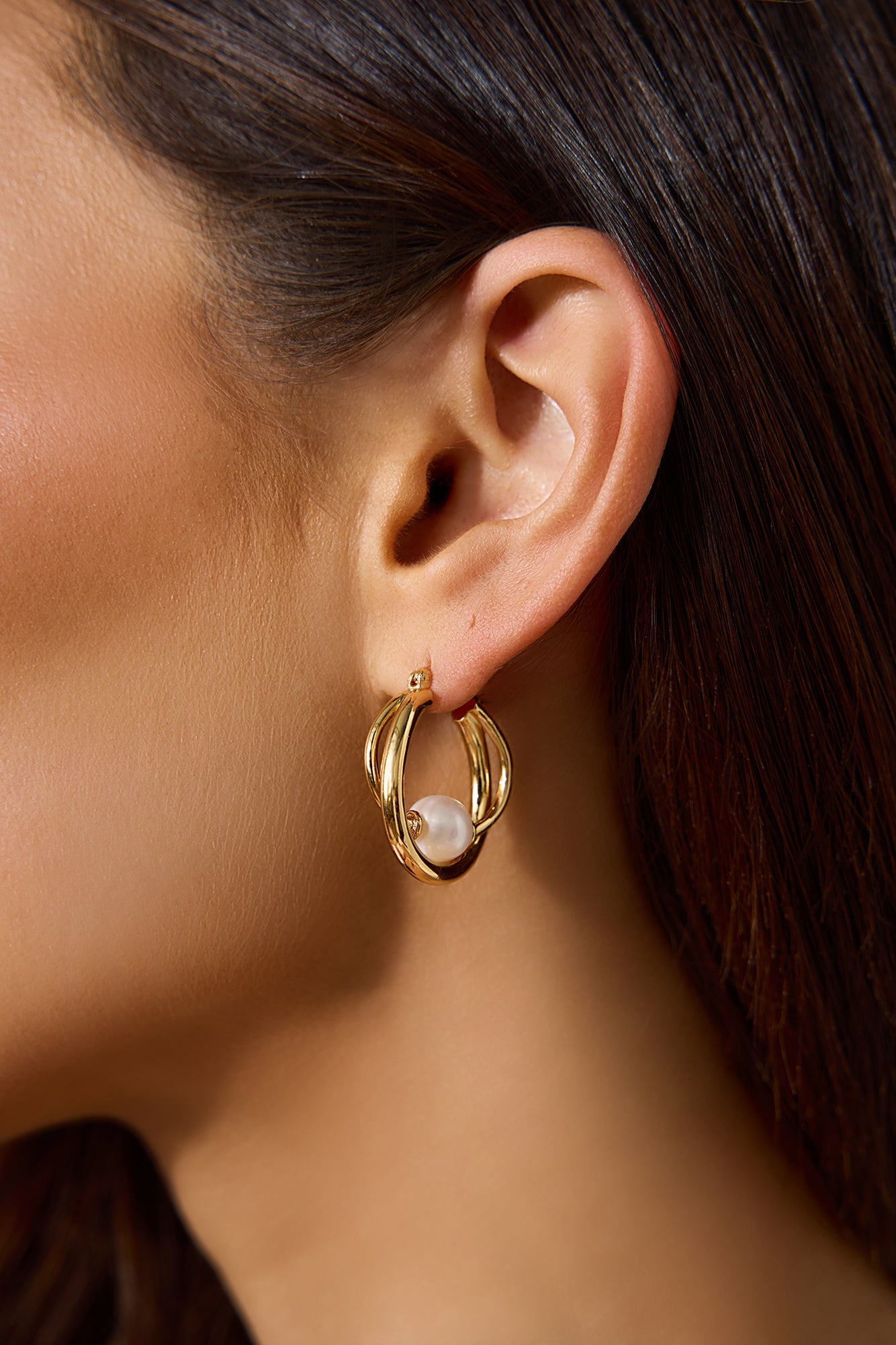 18k Gold Plated Amber Tide Earrings Gold