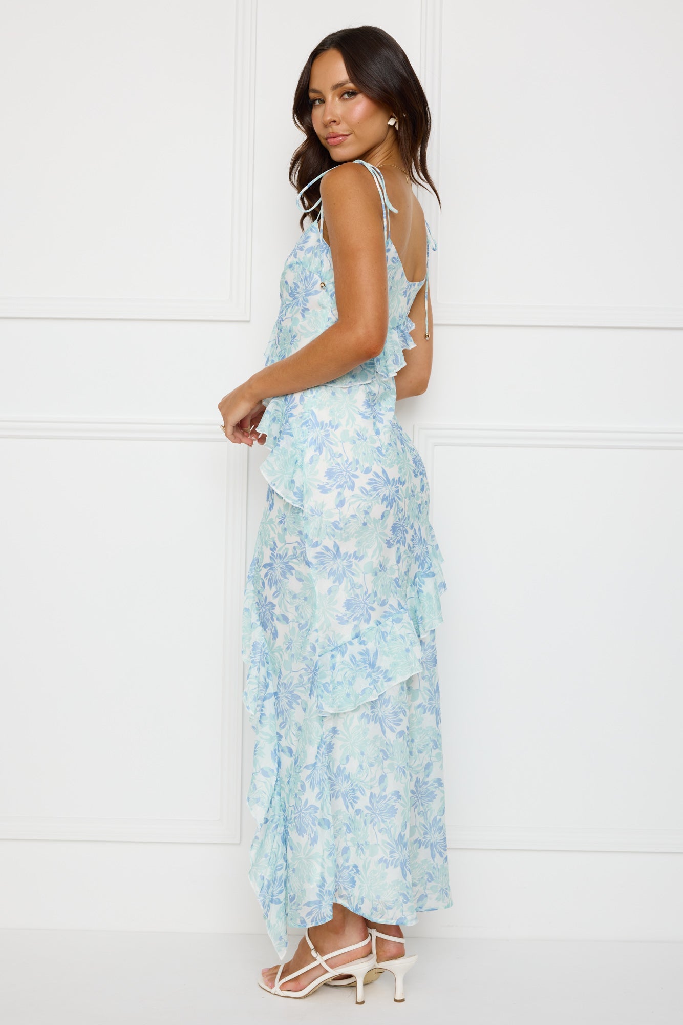 Botanic Ballet Maxi Dress Blue