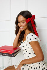 Extravagant Bow Hair Clip Red