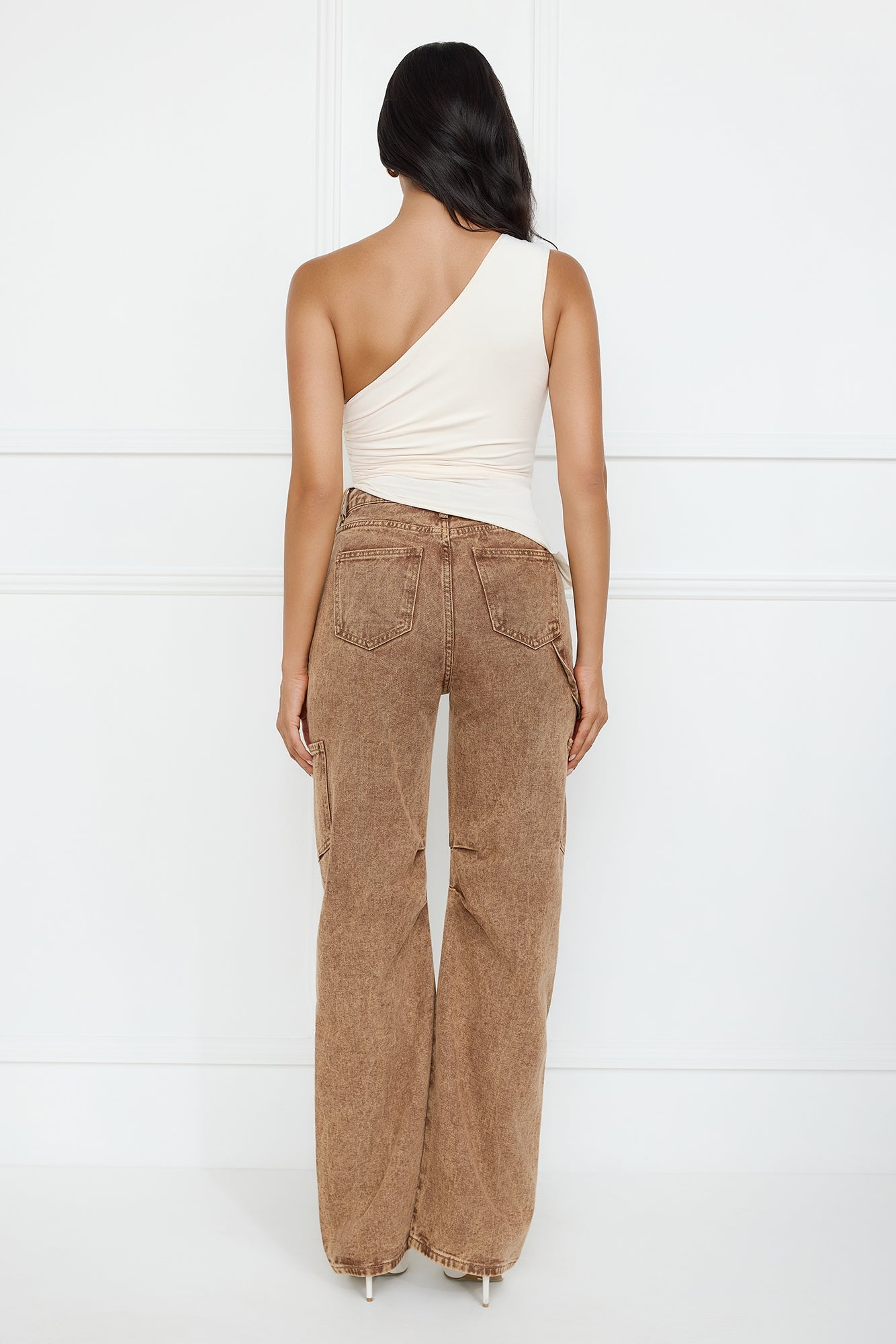 Lovergirl Luxe One Shoulder Top Beige