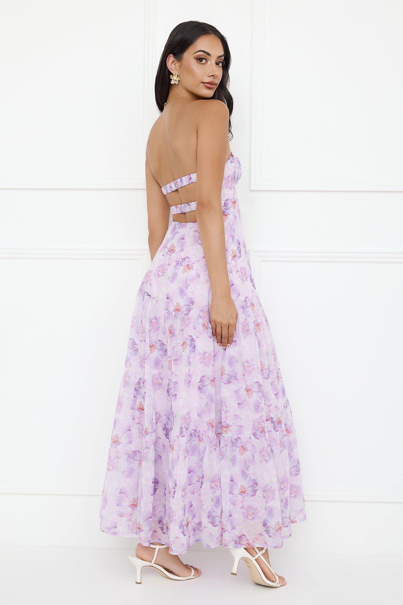 Eliora Strapless Maxi Dress Purple