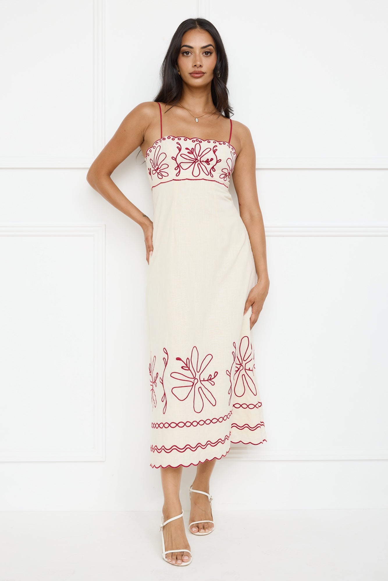 Daylight Dreamer Midi Dress Cream