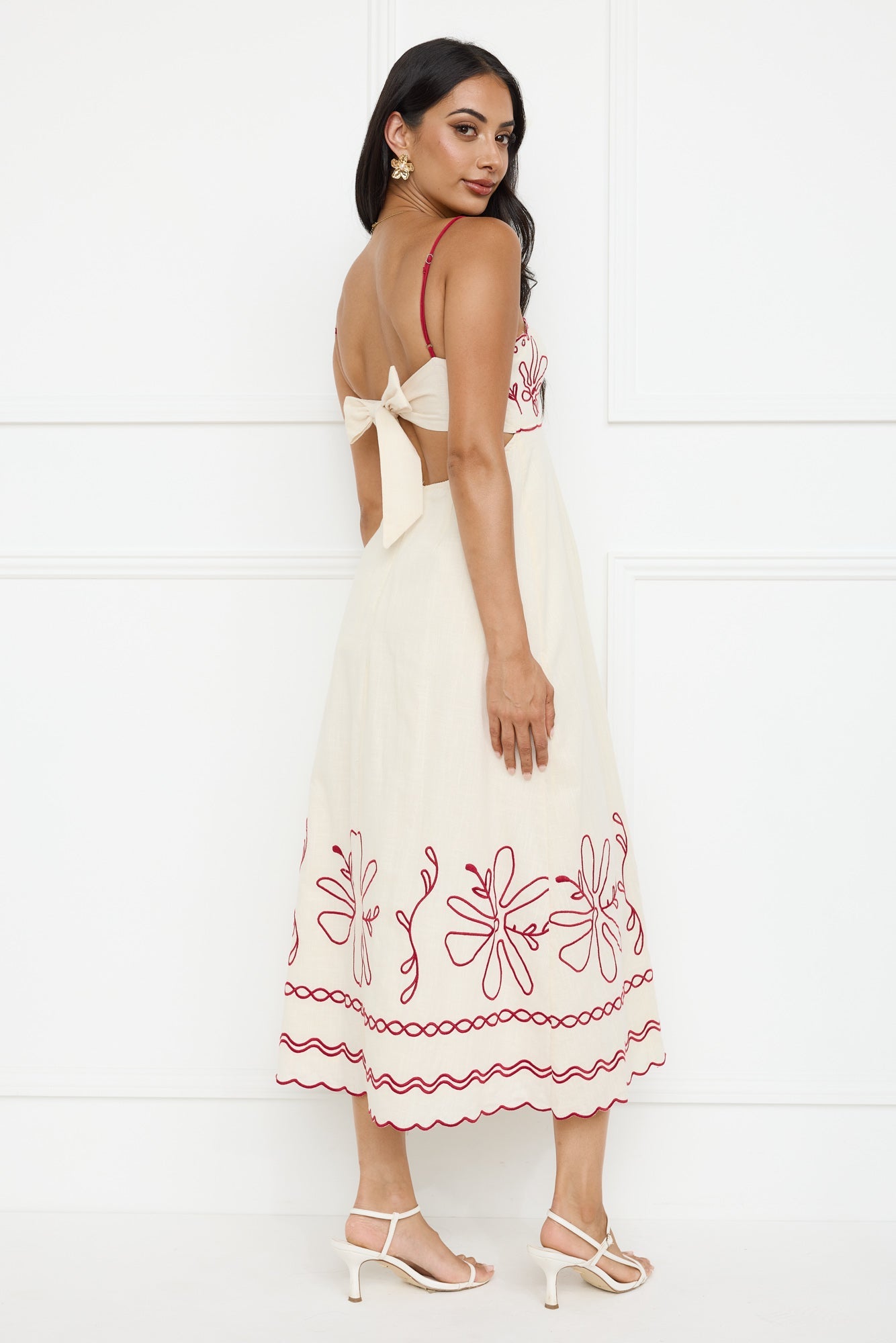 Daylight Dreamer Midi Dress Cream