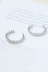 925 Silver High Shine Earrings Silver