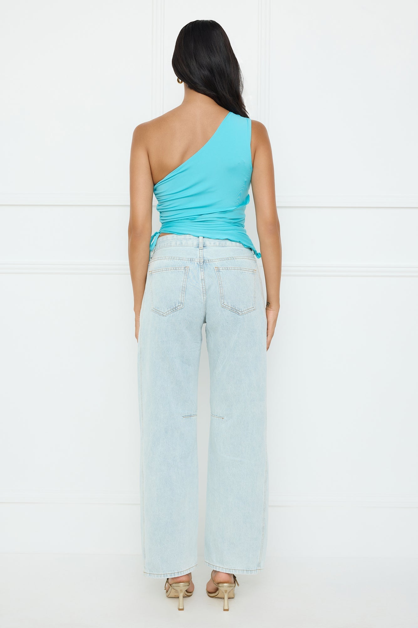 Lovergirl Luxe One Shoulder Top Blue