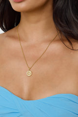 Follow The Compass Necklace Gold