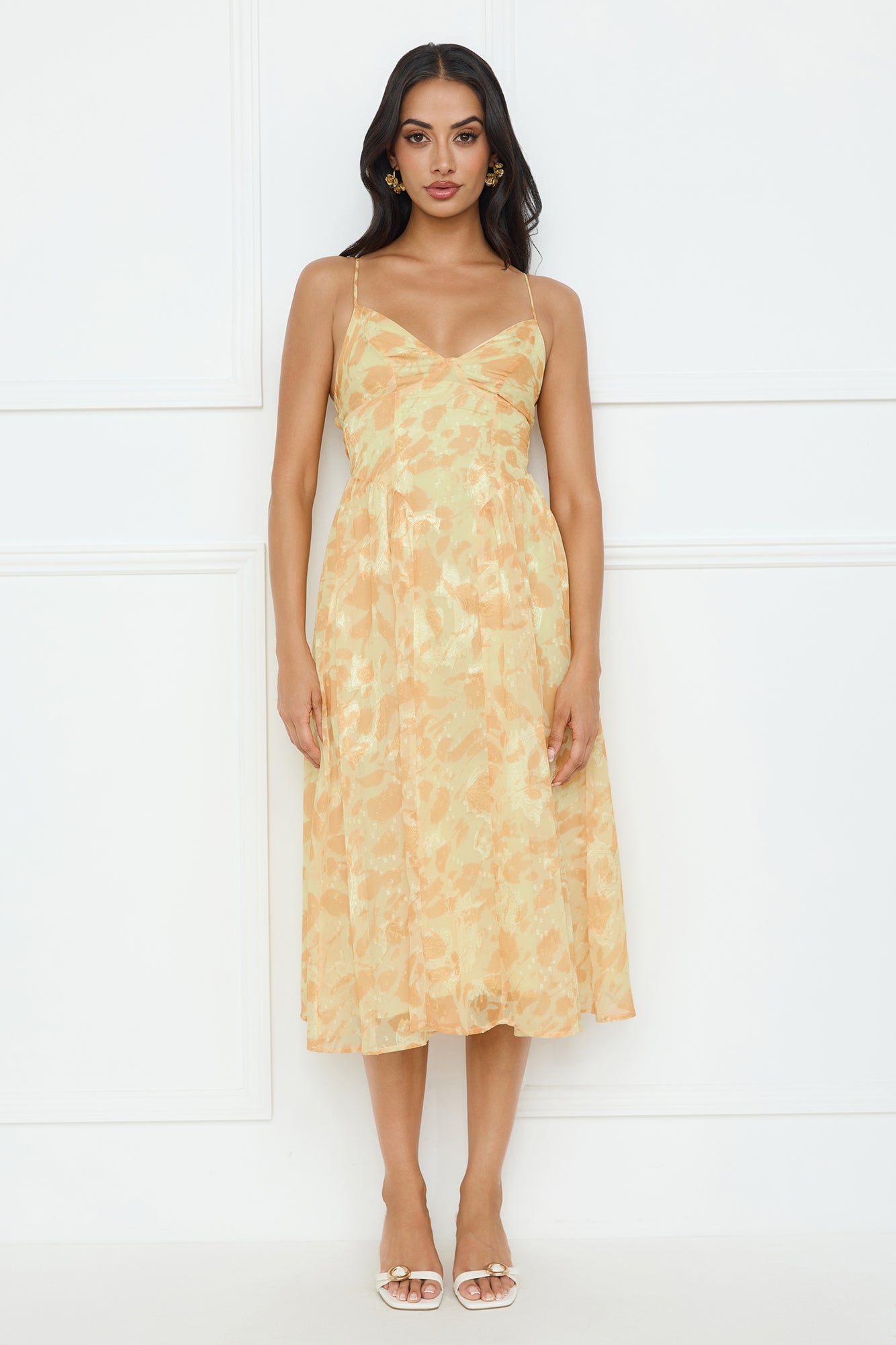 Fresh Nectar Midi Dress Yellow