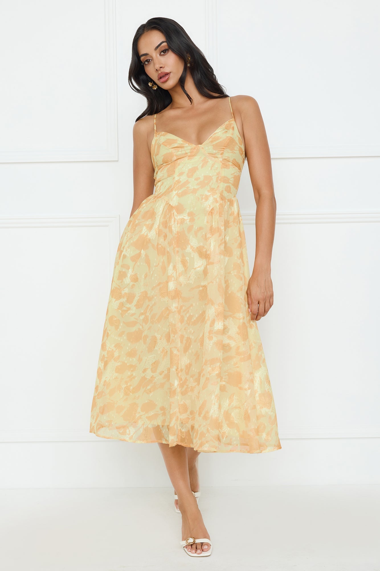 Fresh Nectar Midi Dress Yellow