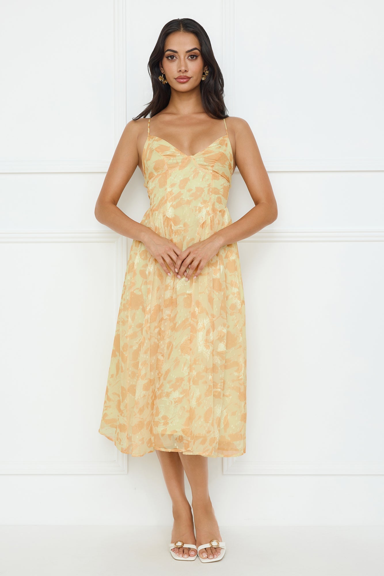 Fresh Nectar Midi Dress Yellow