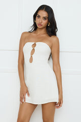 Coconut Love Strapless Mini Dress White