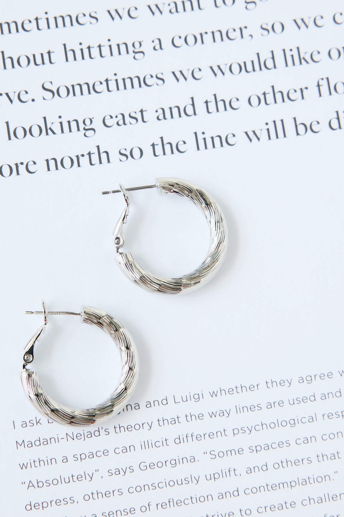 925 Sliver Through My Eyes Earrings Silver
