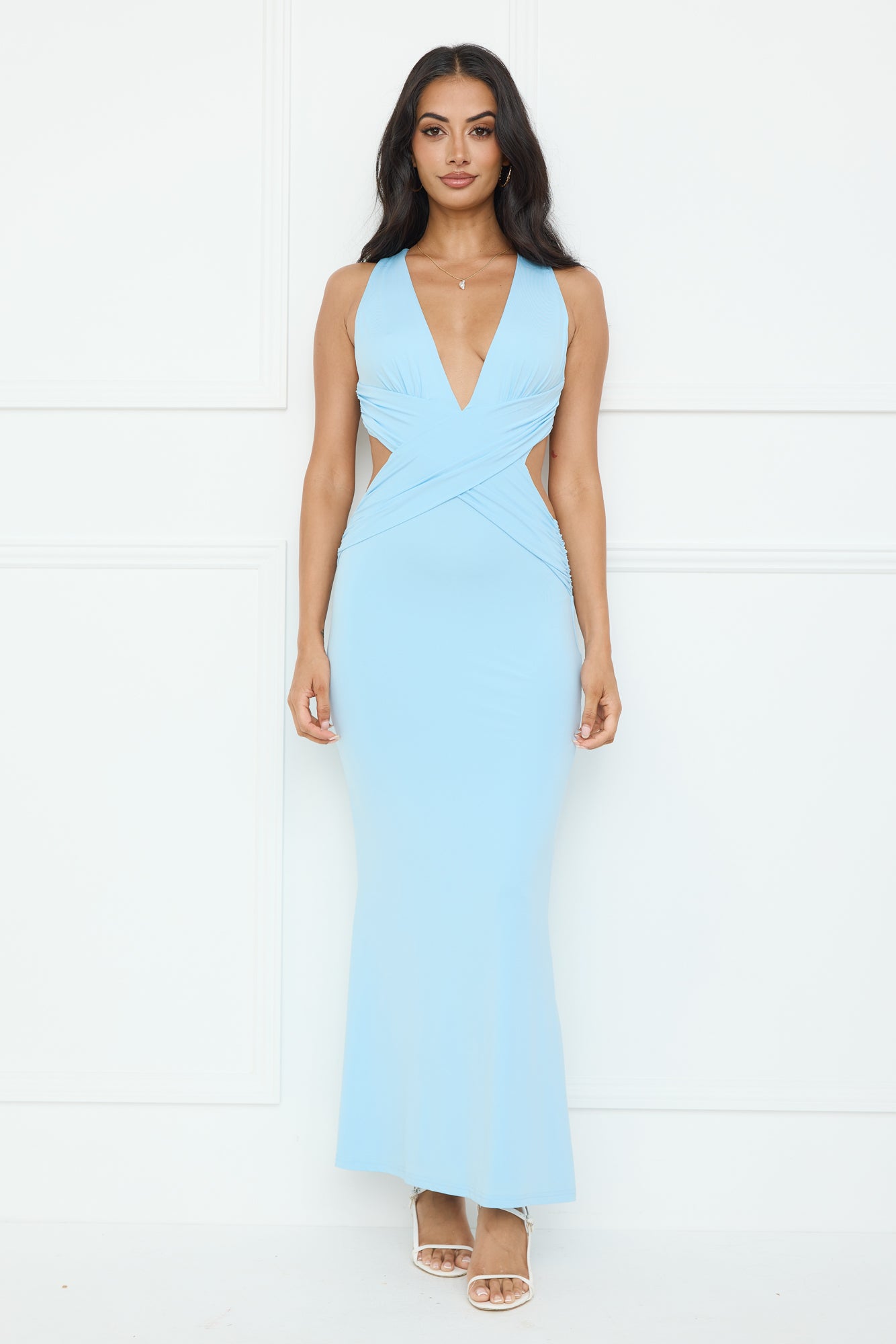 Electric Kiss Maxi Dress Blue