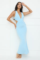 Electric Kiss Maxi Dress Blue
