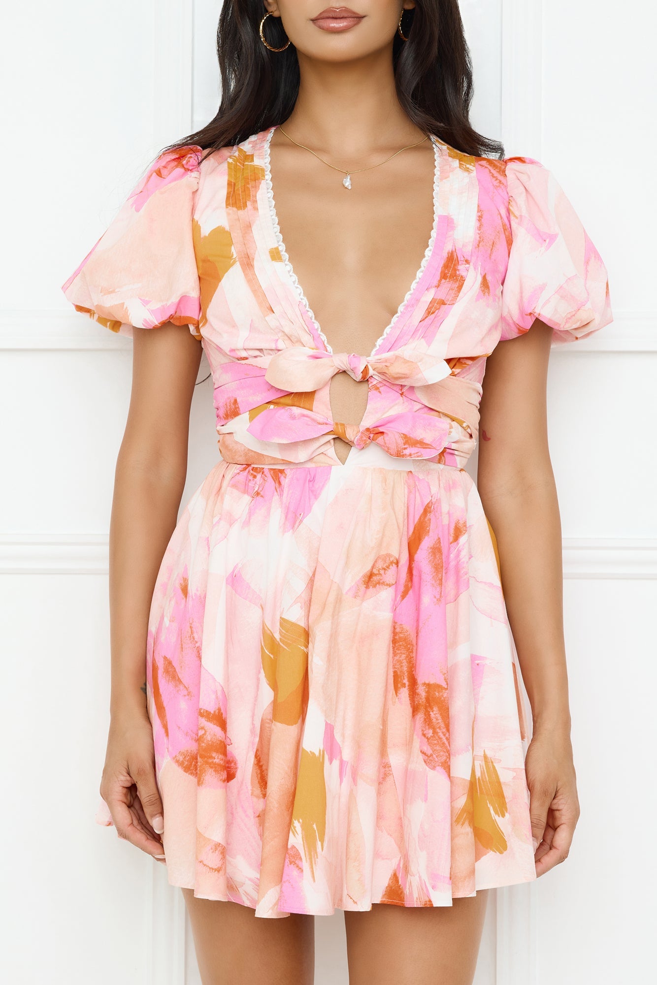 Cherry Bombshell Mini Dress Pink