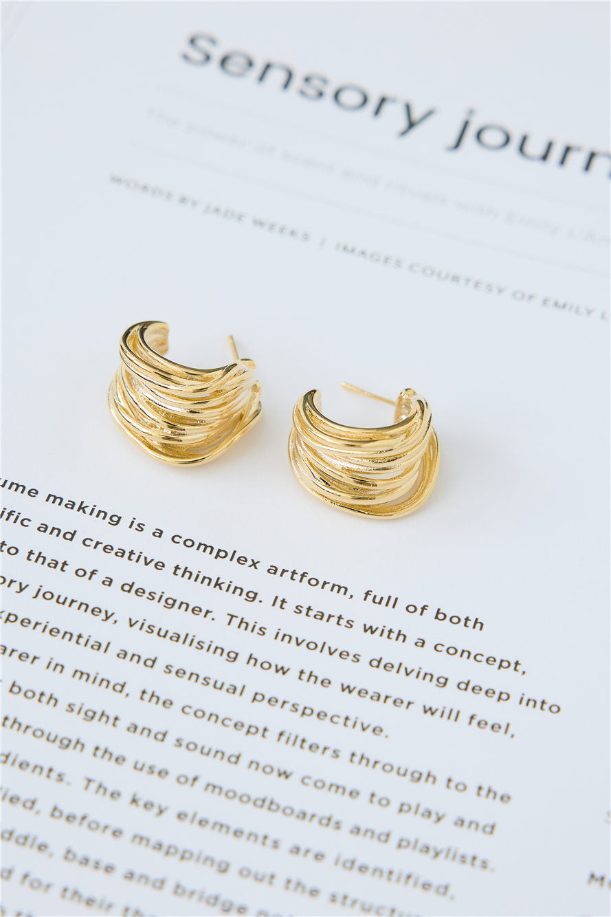 18k Gold Plated Charmed Earrings Gold