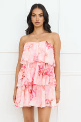 Icon In The Making Strapless Mini Dress Pink