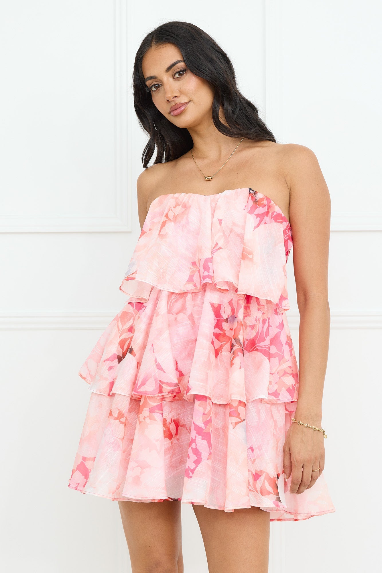 Icon In The Making Strapless Mini Dress Pink