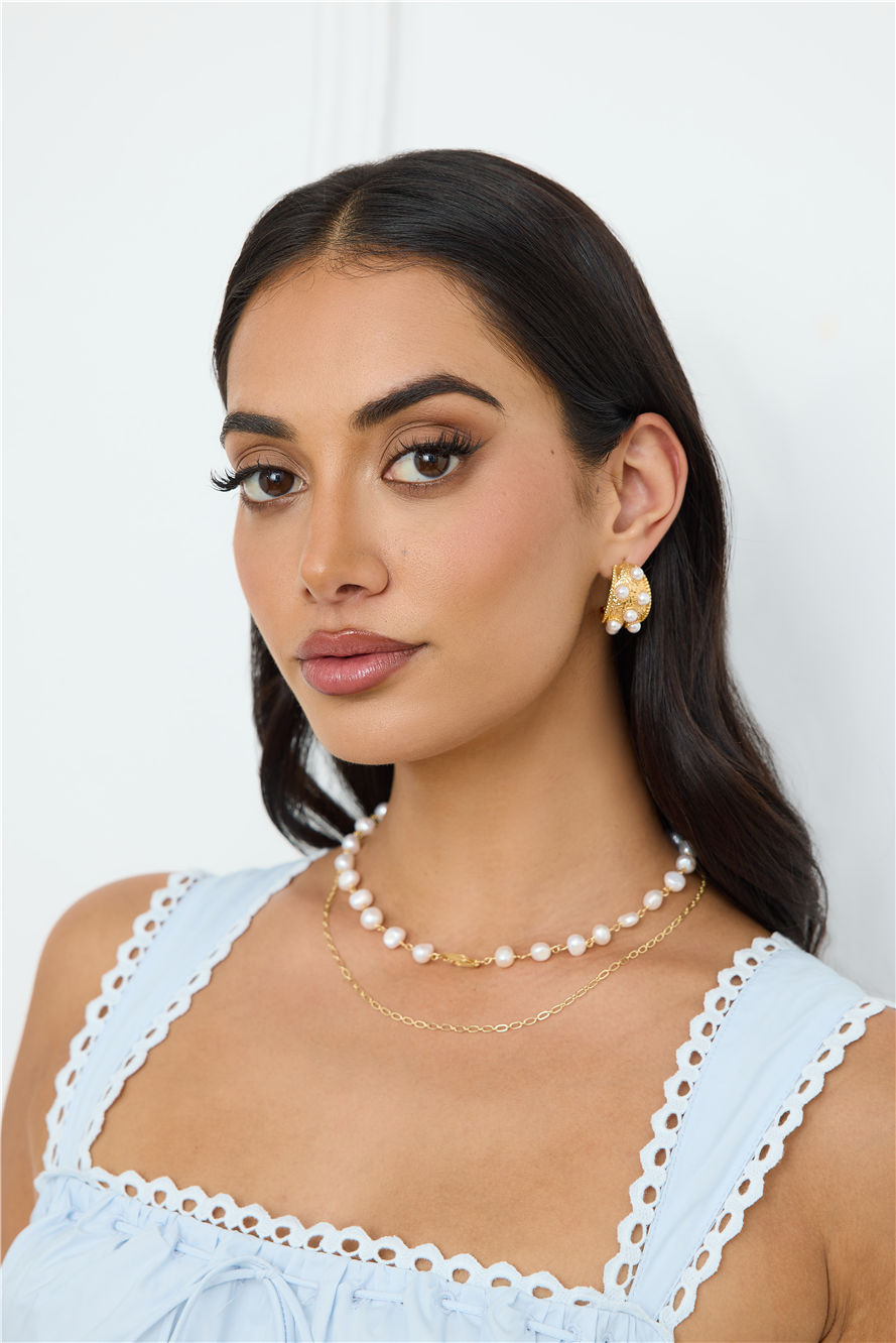 18k Gold Plated Cleo Earrings Gold