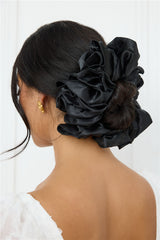Jumbo Sleep Silk/Satin Scrunchie Black