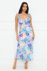 Elegant Mystique Maxi Dress Blue