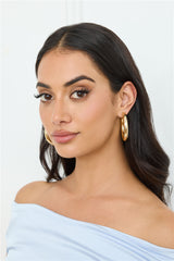 Fake It Till You Make It Hoop Earrings Gold