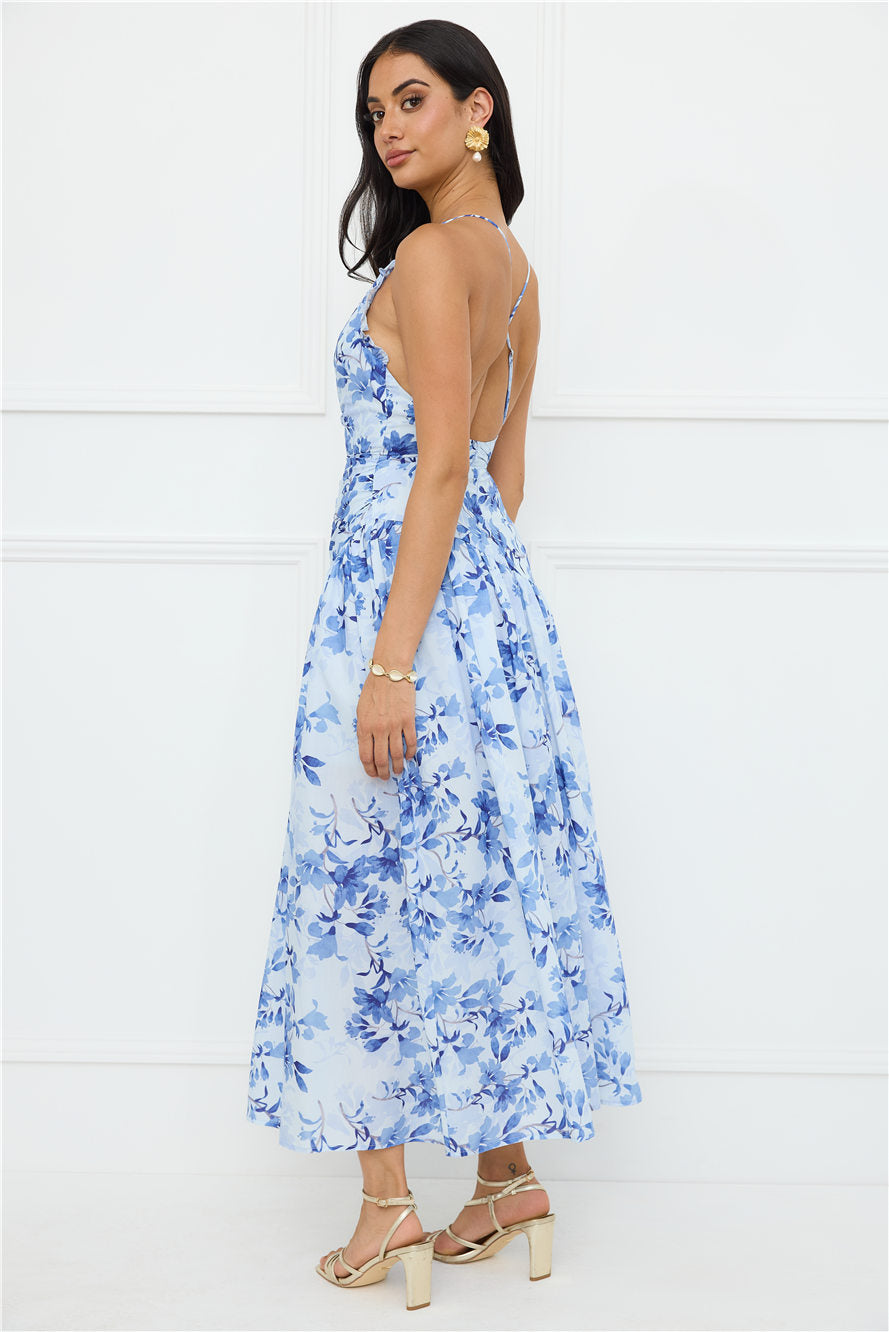 Deep Dive Maxi Dress Blue