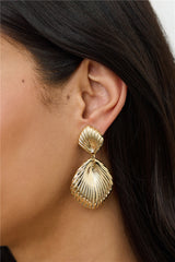 18k Gold Plated Shells Earrings Gold